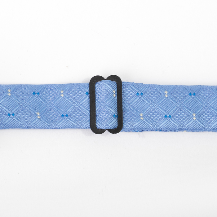 Набор детский: галстук-бабочка 10х5, платок 18х18, голубой, п/э