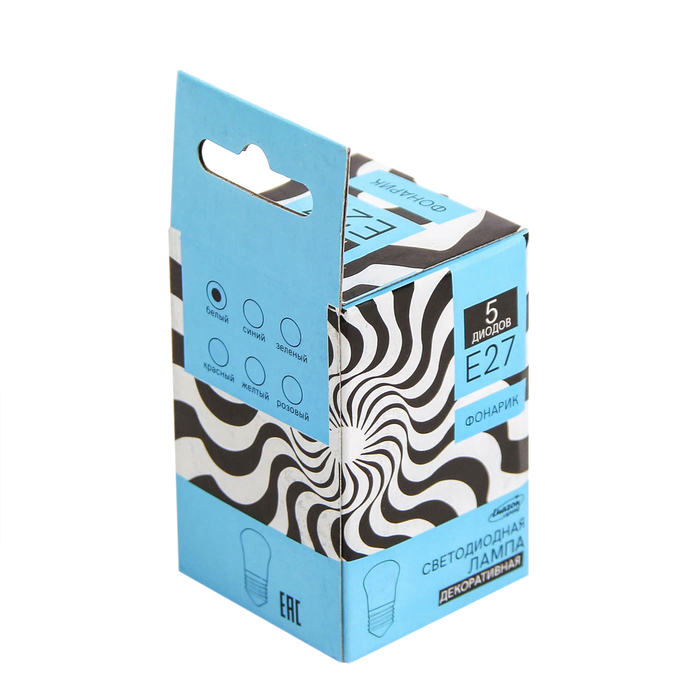 Лампа светодиодная декоративная Luazon, Фонарик, 5 SMD2835, БЕЛЫЙ