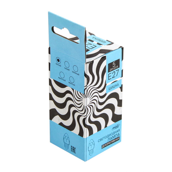 Лампа светодиодная декоративная Luazon, Шишка, 5 SMD2835, БЕЛЫЙ