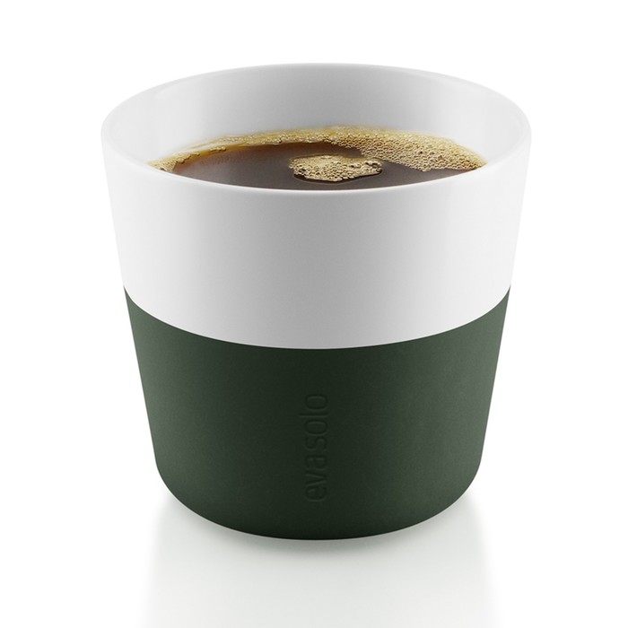 Чашки для лунго 2 шт., 230 мл, тёмно-зелёные