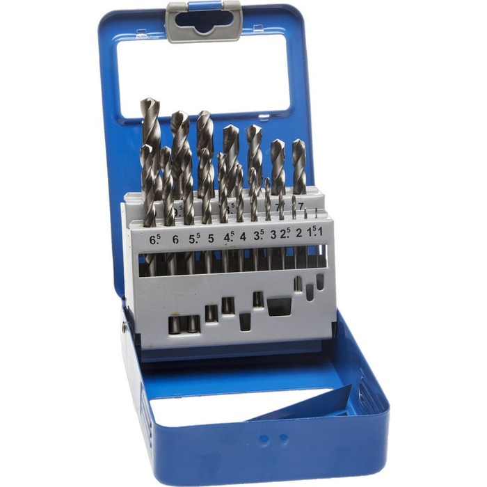 Набор сверл ЗУБР "ЭКСПЕРТ" 29625-H19-M, по металлу, 19 шт, d=1-10 мм, сталь Р6М5