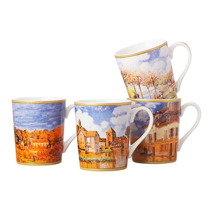 Набор из 4-х кружек "Сислей", в подарочной упаковке