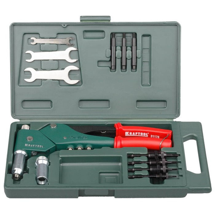 Заклепочник KRAFTOOL "RX-33" 31178, поворотный, М3/М4/М5/М6, вытяжные d=2.4-4.8 мм