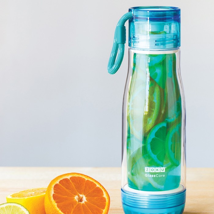 Бутылка Zoku, голубая, 475 мл