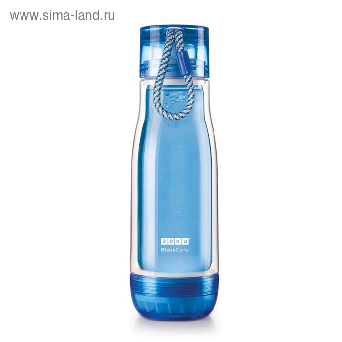 фото Бутылка zoku, синяя, 475 мл