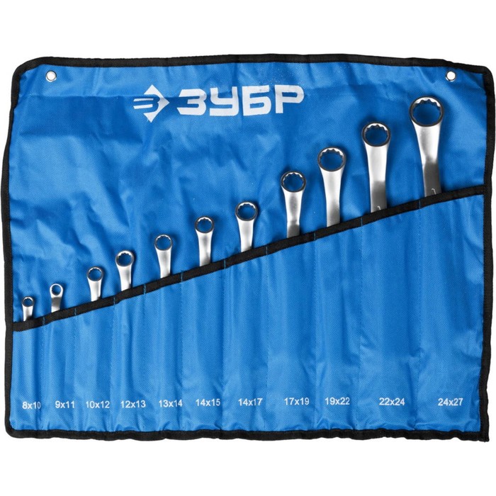 Набор ключей ЗУБР "ПРОФИ" 27132-H11, Cr-V сталь, 8х27 мм, 11 шт