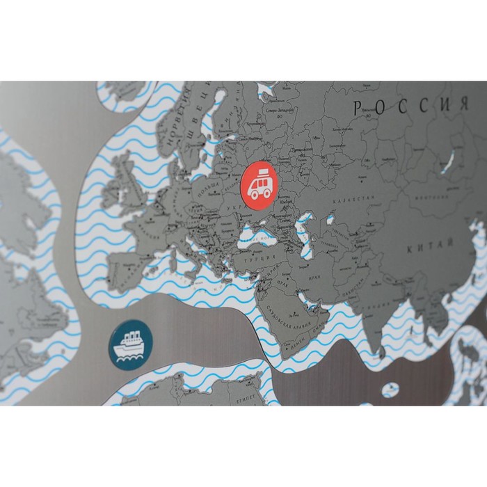 Карта магнитная со скретч слоем True Map Puzzle