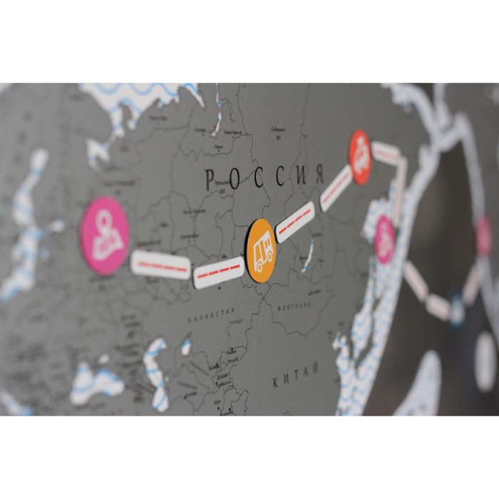 Карта магнитная со скретч слоем True Map Puzzle