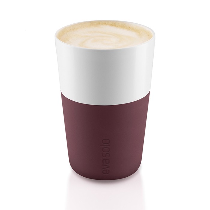 Чашки для латте, бургунди, 2 шт.