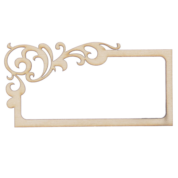 Декоративный элемент для творчества "Рамочка с узором" 12,1х6,2 см