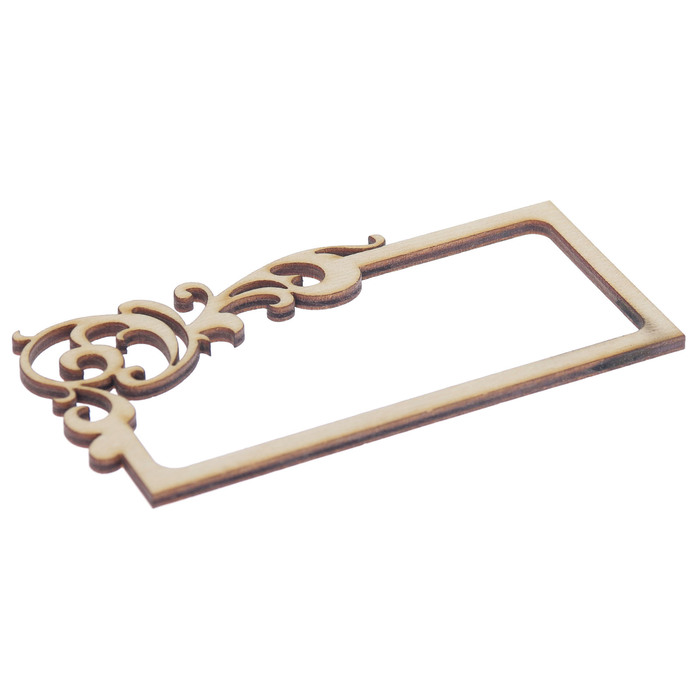 Декоративный элемент для творчества "Рамочка с узором" 12,1х6,2 см