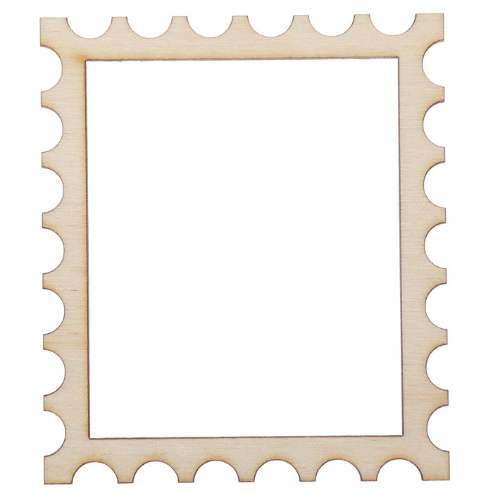 Декоративный элемент для творчества "Рамочка прямоугольная" 8,2х9,5 см (ДЕК-613)