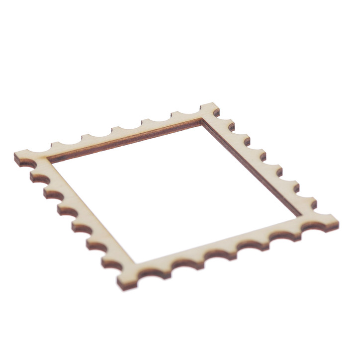 Декоративный элемент для творчества "Рамочка прямоугольная" 8,2х9,5 см (ДЕК-613)