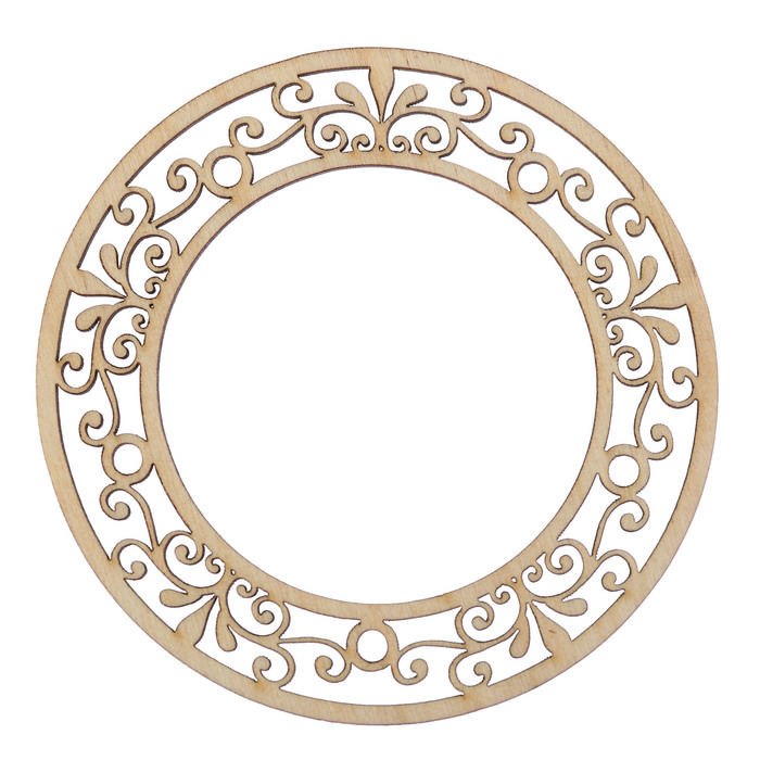 Декоративный элемент для творчества "Рамочка круглая" 11х11 см