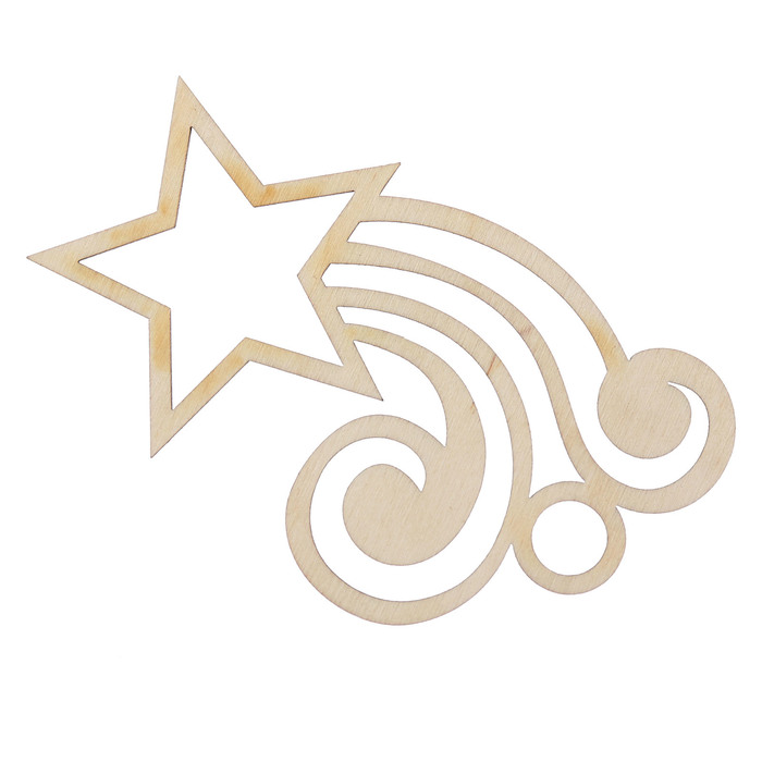 Декоративный элемент для творчества "Звезда" 7х12 см