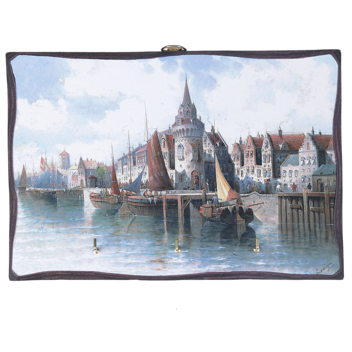 Ключница открытая  "Парусники" 18х25 см