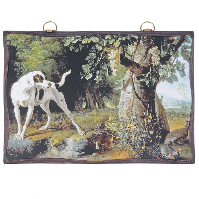 Ключница открытая  "Собака в лесу" 18х25 см
