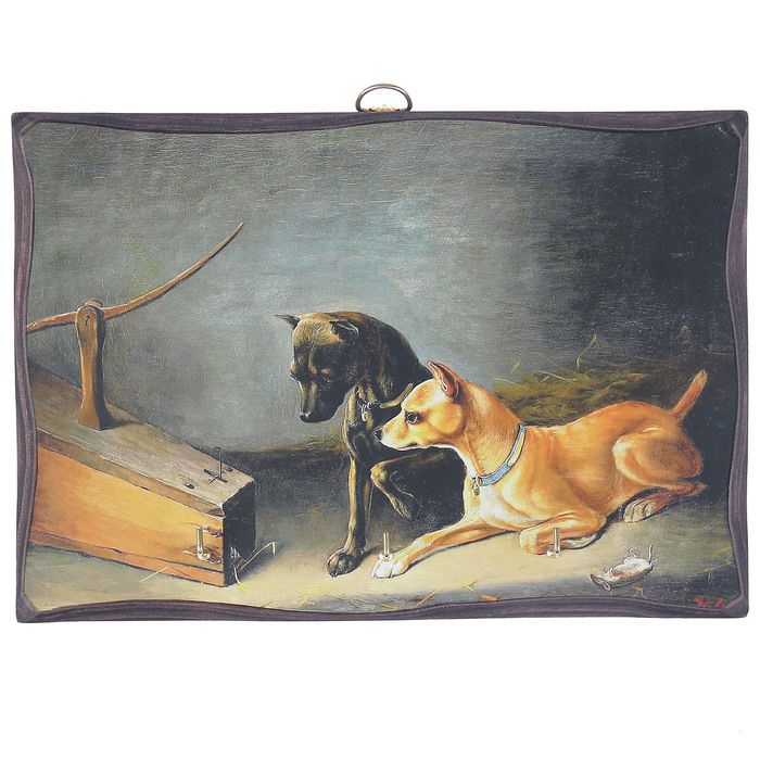 Ключница открытая "Две собаки" 18х25 см