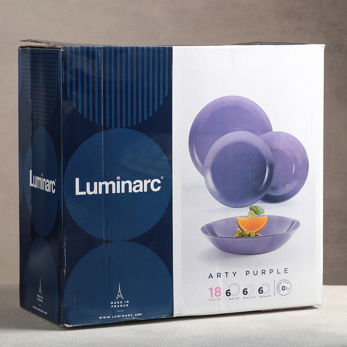 Сервиз столовый Arty Parme, 18 предметов, цвет фиолетовый