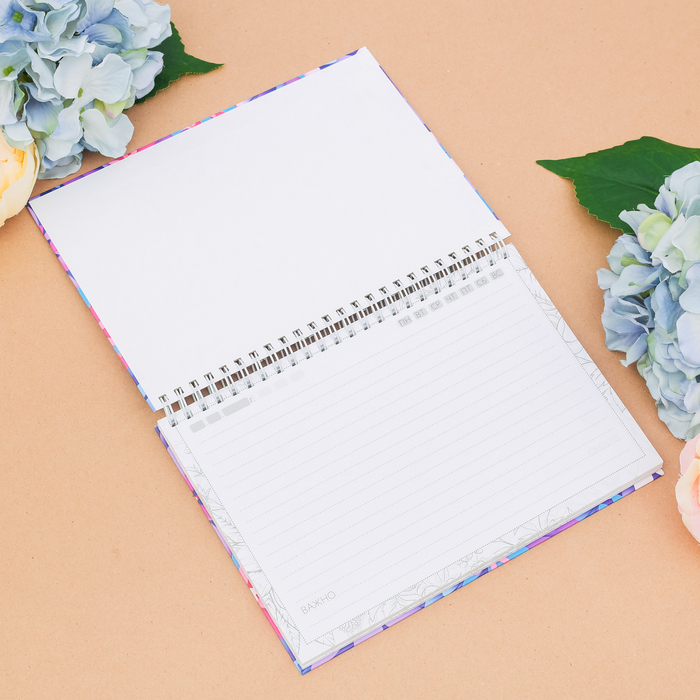 Ежедневник горизонтальный на гребне "В этот весенний день", А5, твёрдая обложка, 80 листов