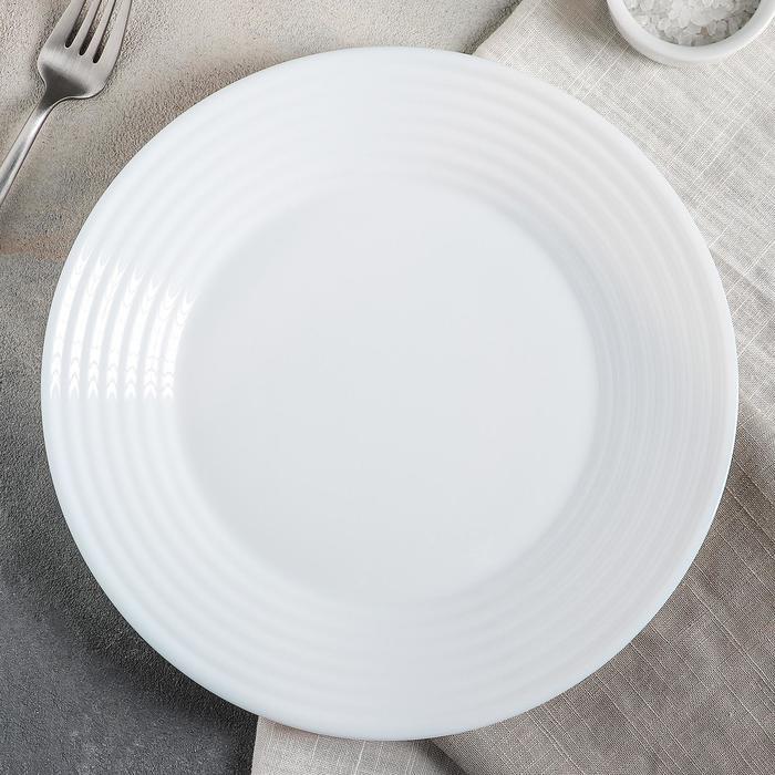 Тарелка плоская Harena, d=25 см, цвет белый тарелка плоская бавария 25 см 00000080736 royal aurel
