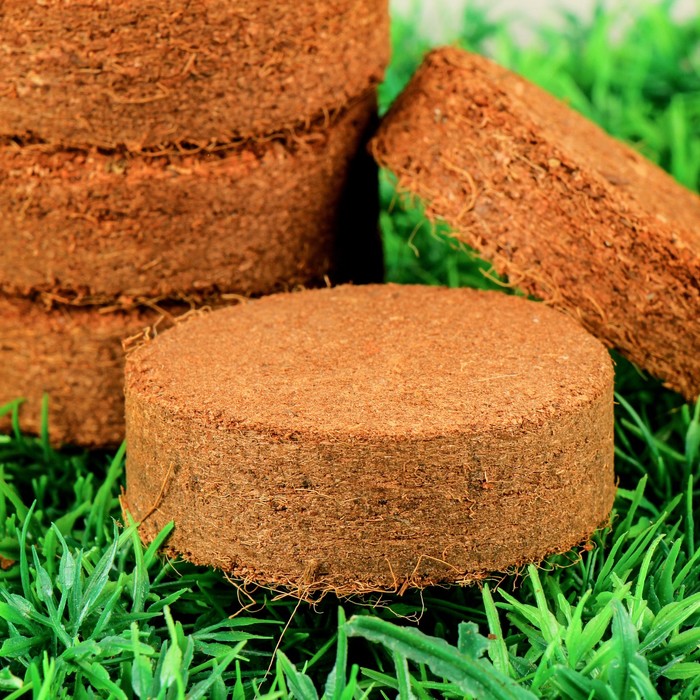 Таблетки кокосовые, d=6 см, 5 шт. в упаковке