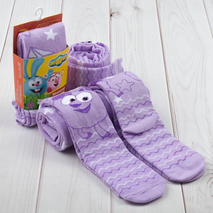 Колготки детские СМЕШАРИКИ "Бараш", рост 86-92см,1-2года, 80%хл.,17%п/а,3%эл