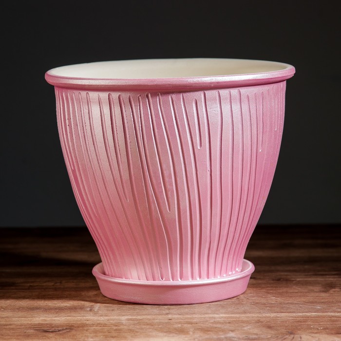 Кашпо "Премиум" цвет розовый 5 л, микс
