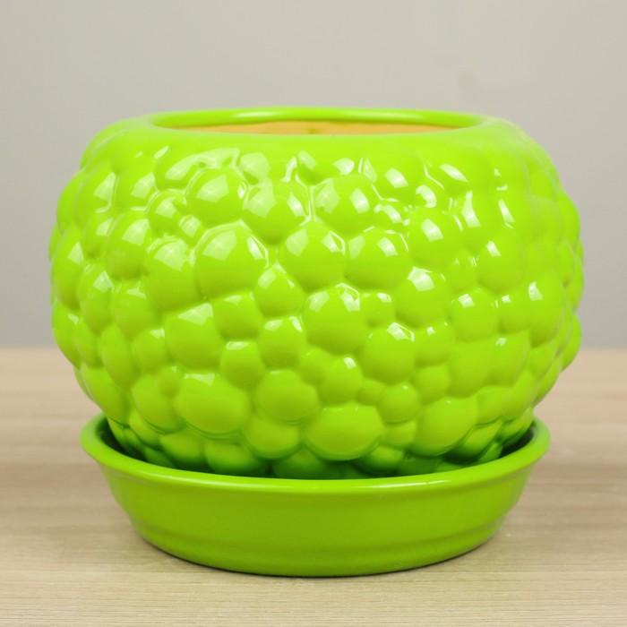 Горшок для цветов "Пузыри"  салат 0,4 л