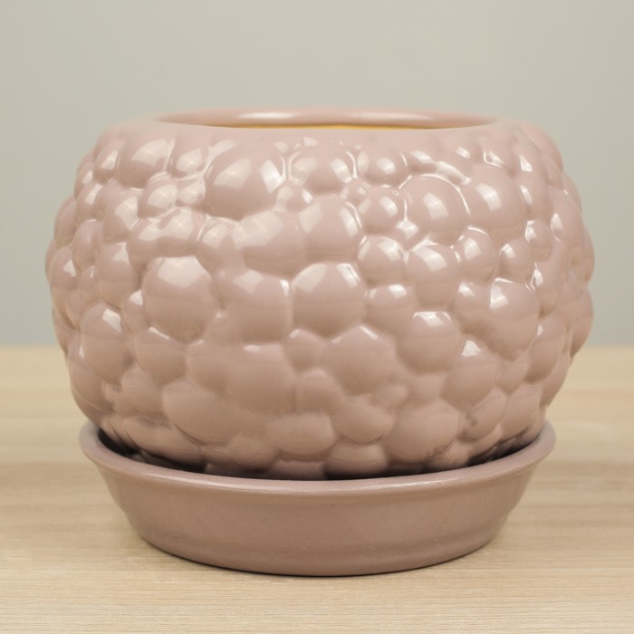 Горшок для цветов "Пузыри"  амметист 0,4 л