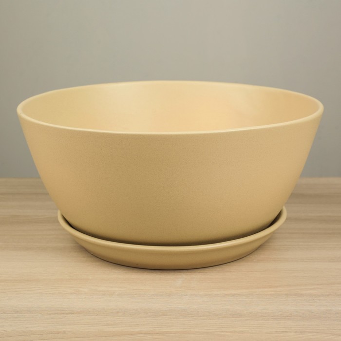 Горшок для цветов "Бонсайница" большая, крошка, белый 5,5 л