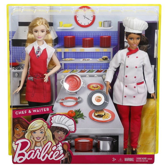 Набор куклы Barbie: повар, официантка, астронавт, исследовательница, МИКС