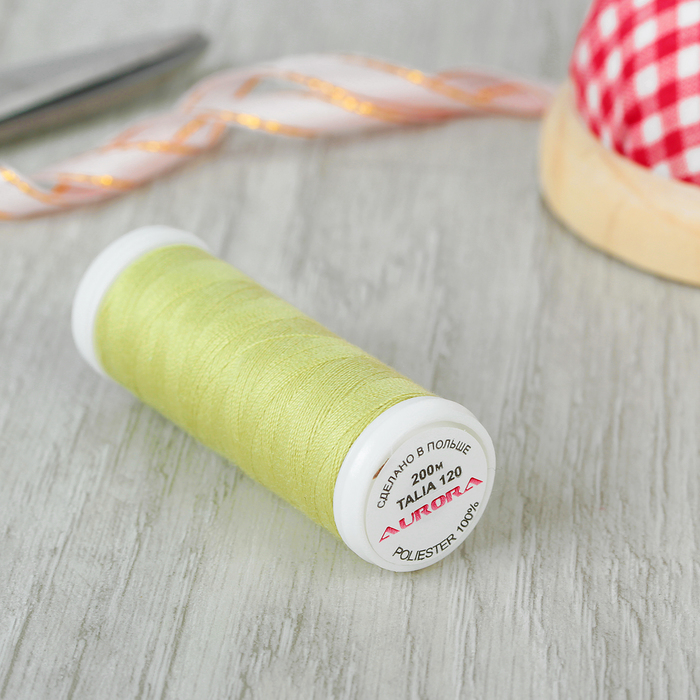 Нитки №120 200м, №806, цвет лимонно-кремовый