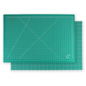 Мат для резки, двусторонний, 90 × 60 см, А1, цвет зелёный, AU-A1 Ош