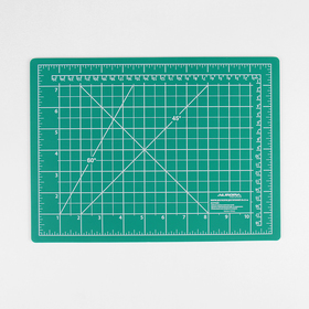 Мат для резки, двусторонний, 30 × 22 см, А4, цвет зелёный Ош