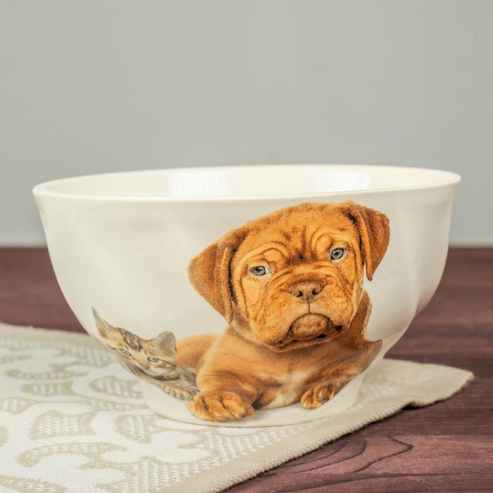 Салатник "Собачки", 0,6 л, микс