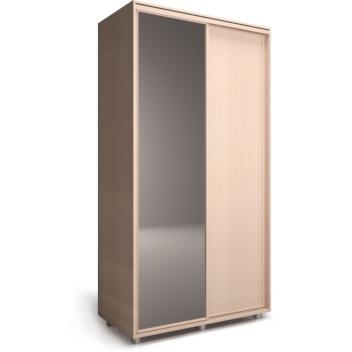 Шкаф-купе Удачный 1 зеркало 1200х600х2300 Венге Светлый