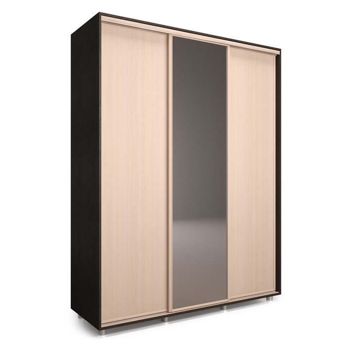 Шкаф-купе Удачный 1 зеркало 1800х600х2300 Венге Темный/Венге Светлый