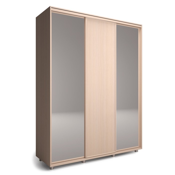 Шкаф-купе Удачный 2 зеркала 1800х600х2300 Венге Светлый
