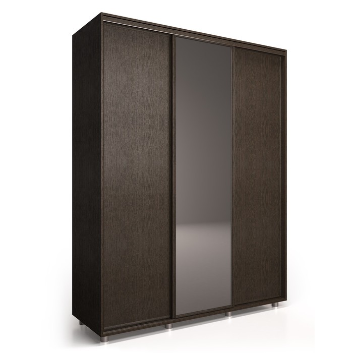 Шкаф-купе Удачный 1 зеркало 2100х600х2300 Венге Темный