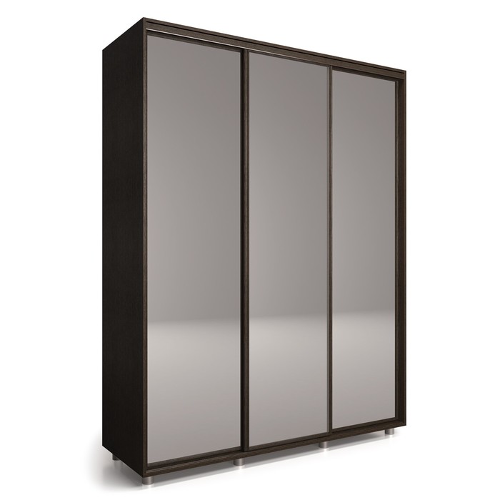 Шкаф-купе Удачный 3 зеркала 2100х600х2300 Венге Темный