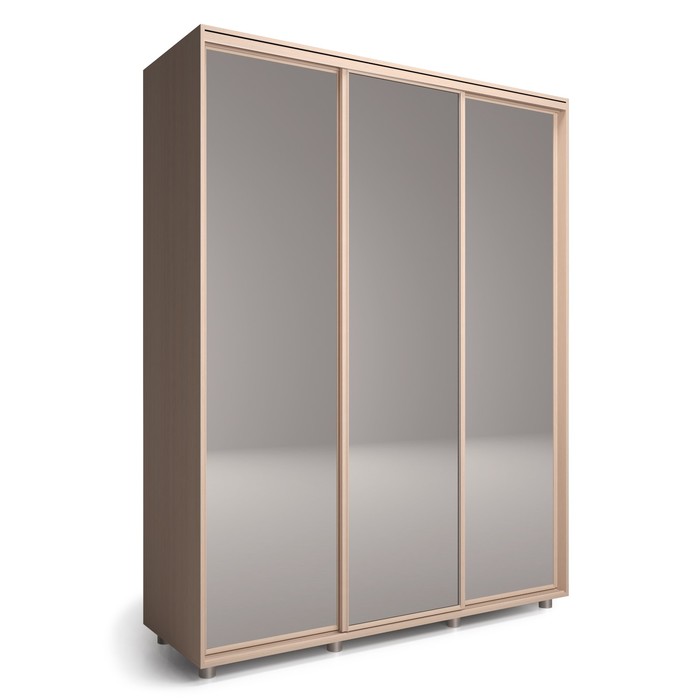 Шкаф-купе Удачный 3 зеркала 2100х600х2300 Венге Светлый