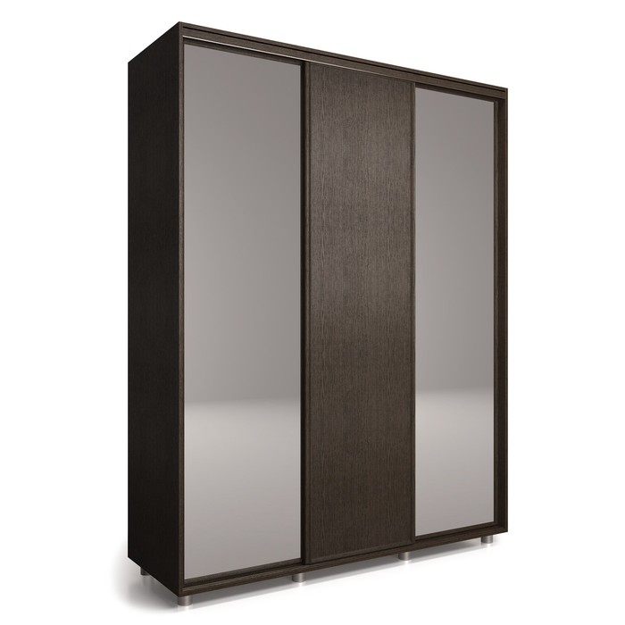 Шкаф-купе Удачный 2 зеркала 2400х600х2300 Венге Темный