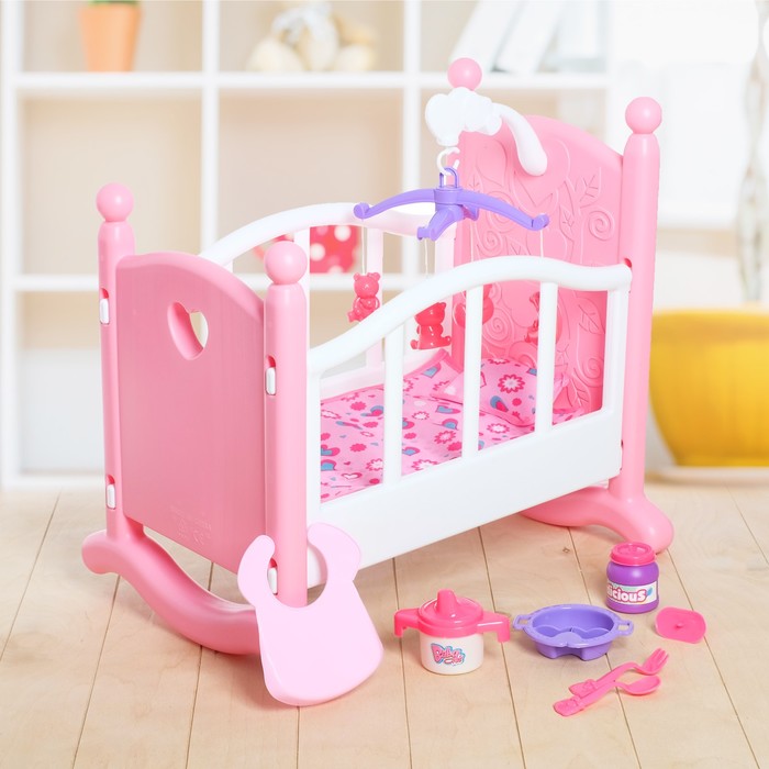 Кроватка для пупса "Малыш" с аксессуарами