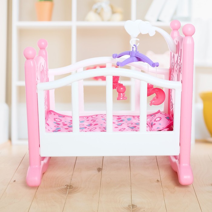 Кроватка для пупса "Малыш" с аксессуарами