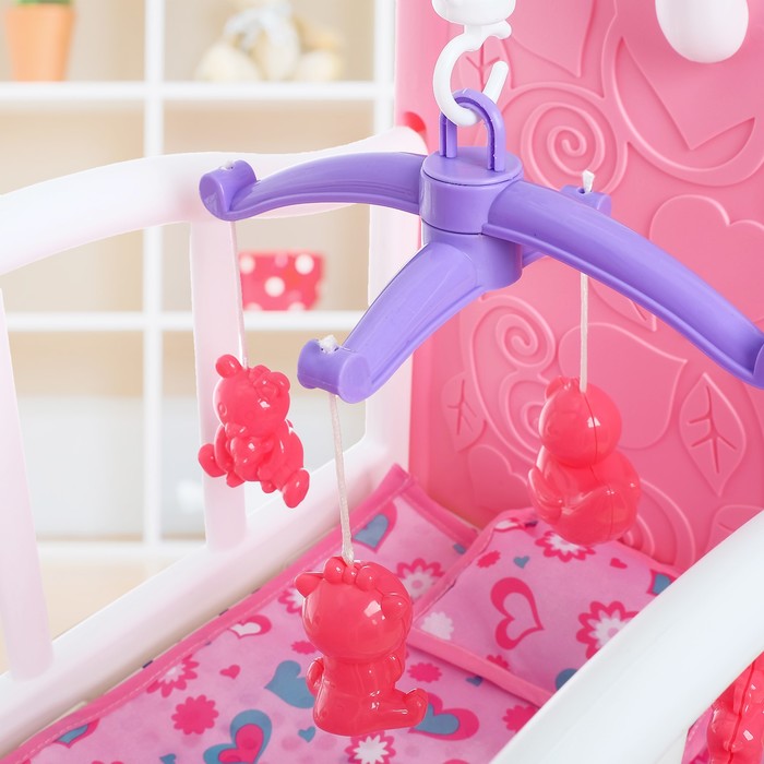 Кроватка для пупса "Малыш" с аксессуарами