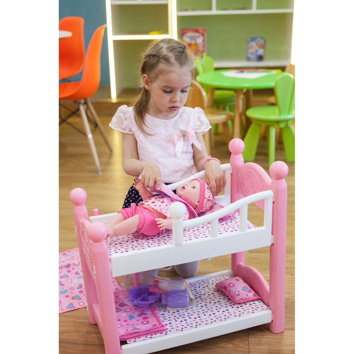 Пупс "Андрюша" с двухъярусной кроваткой и аксессуарами, звуковые функции