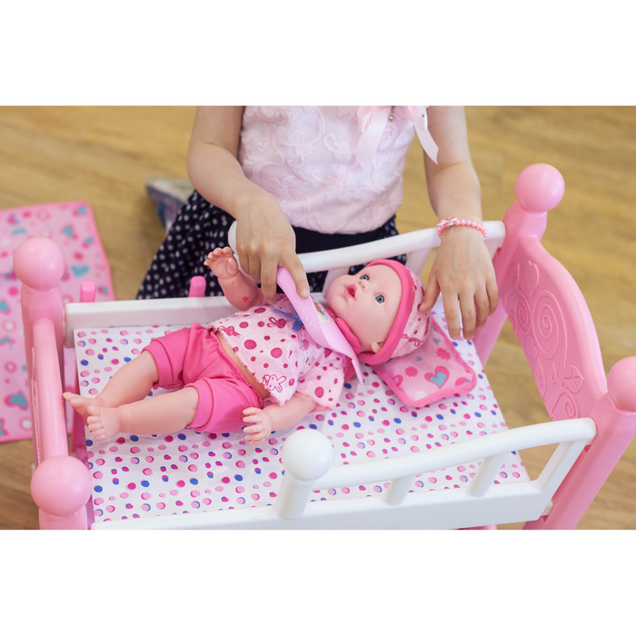 Пупс "Андрюша" с двухъярусной кроваткой и аксессуарами, звуковые функции