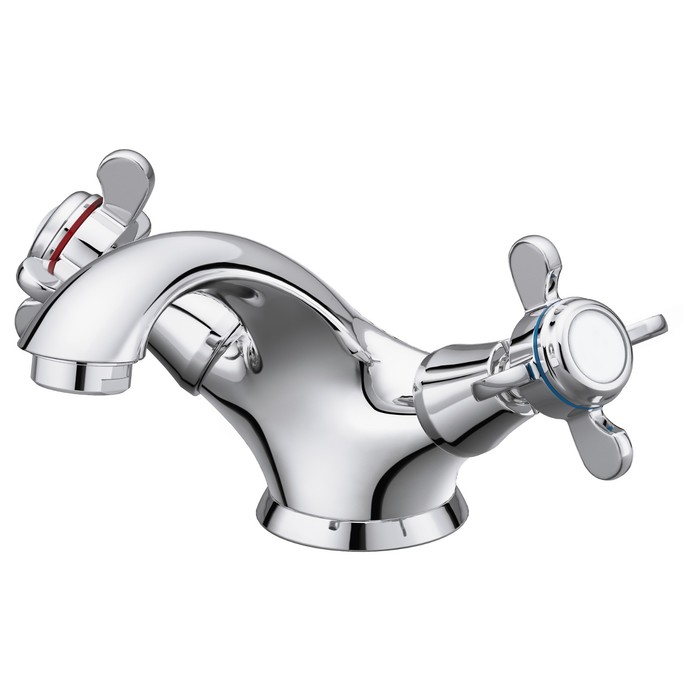 Смеситель для раковины РУНШЕР с выпуском, хромированный