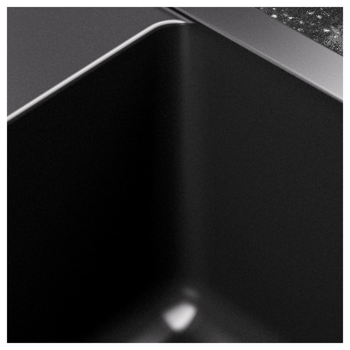 Мойка для кухни "ХЭЛЛВИКЕН" врезная, кварцевый композит, черная